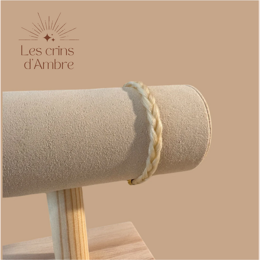 Bracelet OCCITANE - crins blanc (fermoir doré ou argenté)