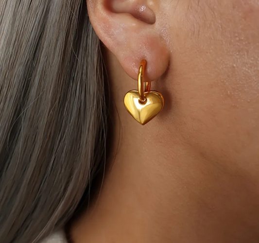 Boucles d'oreilles - Cœur doré