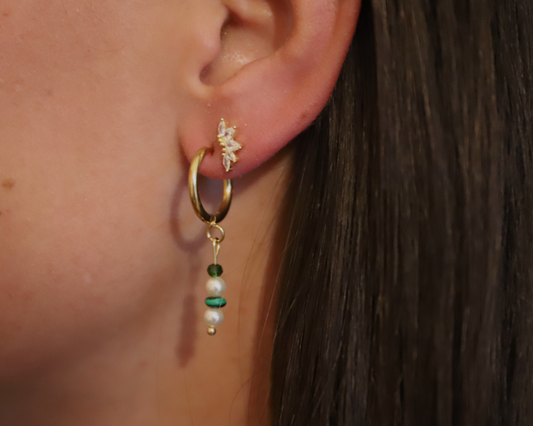 Boucles d'oreilles Mareeba - Malachite